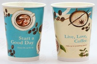 Ly giấy 360ml - 14oz mẫu Live Love Coffee Set 100-300 cái kèm nắp