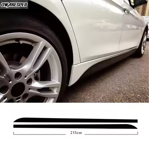 2Pcs Side Skirt Sill Stripe Body Decals Sticker For BMW E90 E92 E93 F20 F21 F30 F31 F32 F33 F34 F15 