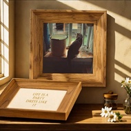 Simple Photo Frame Table Square Picture Frame 20cm 27cm 33cm Photo Frame Wall-Hanging Photo Frame Pu
