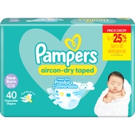 Pampers Baby Dry Taped Diapers New Born 40's Easy to Wear Pampers Newborn