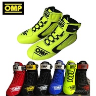 OMP FIRST Racing Shoes Men FIA Certified Car Drift Fireproof Kart Shoes Drift Car Rally Motorcycle