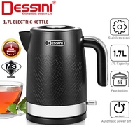 DESSINI 1.7L Cerek Elektrik Stainless Steel 2200W Fast Boil Auto Shut Off SIRIM Electric Kettle
