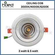 HILED LED Ceiling/COB/3W & 5W /220V - 3000K 4000K 6200K