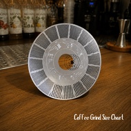 Pirates Round Coffee Grind Size Chart | Coffee Bean Grinding Size Measuring Card Grind Size Ruler/