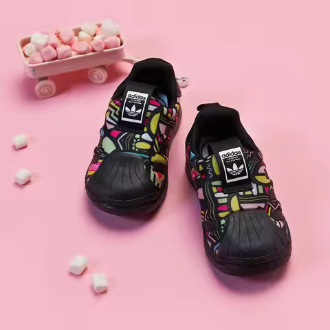 Adidas genuine Superstar clover children's casual shoes EE8389