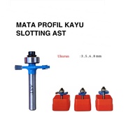 Mata Profil Kayu 3 5 6 & 8 mm Slotting Bit AST | Mata Trimmer Router Sloting Bit Ast