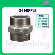 GI NIPPLE GALVANIZED IRON NIPPLE BESI 1½" 2" 3" 4" DN40 DN50 DN80 DN100