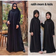 Abaya Hitam Turkey Terbaru Gamis Ratih Ibu Dan Anak Maxi Dress
