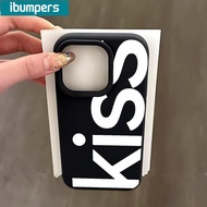Ibumpers Personalized English Letters Kiss SEX Phone Case For iPhone 17 Pro Max Casing 16 15 14 Plus