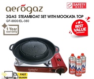 Portable Steamboat Set with Mookata Top / comes with 3 Gas cartridge (GF-8800/EL-380)