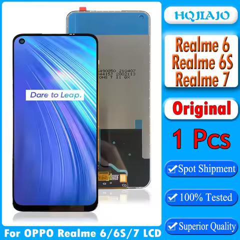 Original For Realme 6 LCD Display Touch Screen Digitizer Assembly For Realme 6S Display Replacement 