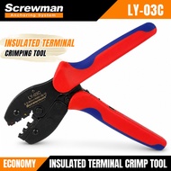 SCREWMAN LY-03C Wire Terminal Insulated Crimping Tool For 0.5-6MM10-20AWG Eletric Connector