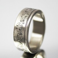 馬耳他硬幣戒指 10 美分 1972 年男士硬幣戒指 女士硬幣戒指