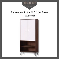 CHABANA High 2 Door Shoe Cabinet Shoes Cabinet Shoes Rack Shoe Rack Almari Kasut Tinggi Kabinet Kasut Rak Kasut Bertutup