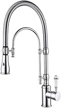 Kitchen Sink Mixer Taps Kitchen Sink Faucet, Gold/Chrome Brass Spring Pull Down Sink Mixer Tap, Rotation Kitchen Mixer Taps, Kitchen Tap Easy to Install (Color : Chrome)