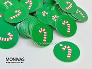 Printed Candy Green Christmas Gift Tag DIY Mini Message Labels (12pcs)