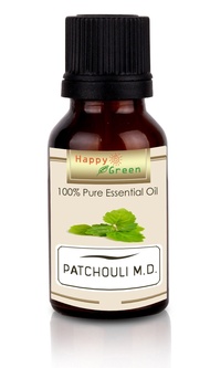 happy green patchouli m.d. essential oil - atsiri nilam iron free - 30 ml