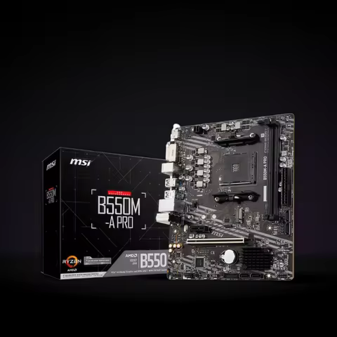 MSI B550M-A PRO AMD Gaming Motherboard AM4 DDR4 M.2 Supports Ryzen CPU R3 R5 R7 5000&3000 Series Des
