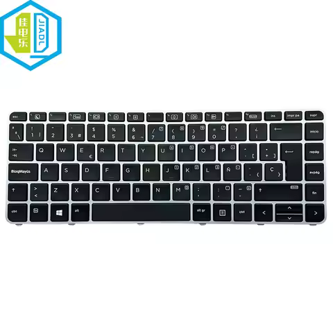 SP TI AR Laptop Backlight Keyboard for HP EliteBook Folio 1040 G3 9Z.NCHBQ.01A  NSK-CY0BQ Silver Fra