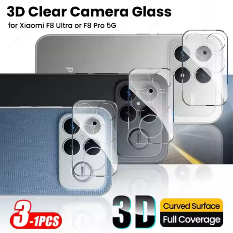 3-1Pcs Clear 3D Tempered Glass Camera Protector For Xiaomi Poco F8 Ultra Poko Little F8Ultra F 8 Pro