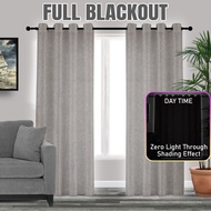 Fully Blackout 7ft Curtain with 8 Rings- 1pc Darkening Curtain for Bedroom 7ft