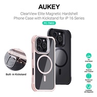 AUKEY PC-TM22 ClearView Elite Magnetic Hardshell Phone Case with Kickstand for iPhone 16 / 16 Plus /