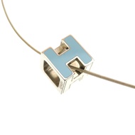 愛馬仕 Case d'Ache H 立方體金屬淺藍色項鍊 1327，成色極佳 [二手] 愛馬仕