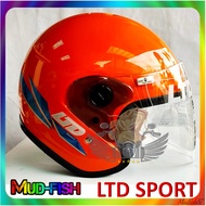 TOPI LTD SPORT BARU HELMET (ORANGE) + FREE CLEAR SIDE CAP