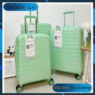 Vali Nhựa Carbon PC NiceVilla Khóa kéo Đôi Mở Rộng Chống Vỡ Size 20 & 24 & 28 Inch