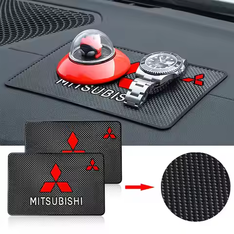 Car Interior Accessories Logo Anti Slip Mat Phone Holder Non-Slip Mat For Mitsubishi ASX Lancer Outl