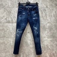 Men's Jeans D2 568 Ripped Ripped Ripped Jeans with Buttons - QCCC Products