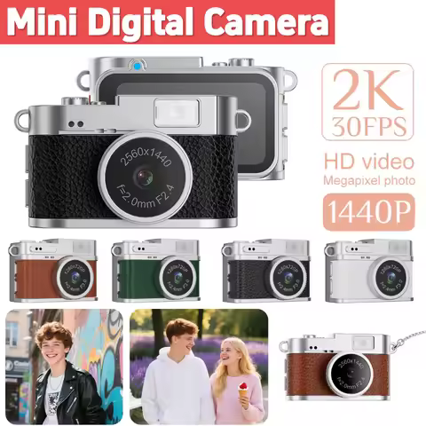 2K 1440P Small Camcorder Video Recorder 1.47in HD Display Keychain Digital Cam Mini Keychain Camera