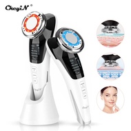 CkeyiN EMS Facial Massager LED Light Therapy Vibration Wrinkle Removal Skin Tightening Hot Cool Compress Skin Care Beauty Device