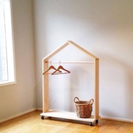 Woodwonderland Houzz Clothes Rack With or Without Wheels Clothes Trolley Solid Wood Product