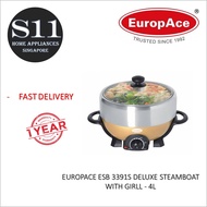 EUROPACE ESB 3391S DELUXE STEAMBOAT WITH GIRLL 4L - 1 YEAR MANUFACTURER WARRANTY