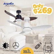 Breezy Strong Wind WOOD Ceiling Fan RGB Dimmable Light AA-320 AA320 AEROAIR