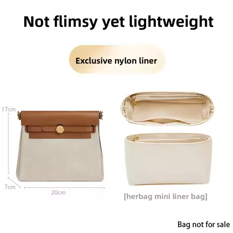 Bag Organizer Insert For Mini Herbag Inner Bag Nylon Lining Reconstruction Storage Bag Support Bag I