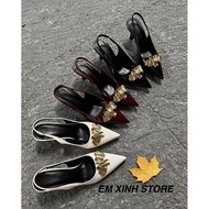 35-41 Women's 5,7&9p high heels made of high quality patent leather with gold brand Em Xinh Store_ C