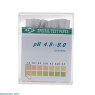 amonoy 100 Strip 4 5-9 PH Alkaline Acid Indicator Paper Water Saliva Litmus Testing Kit