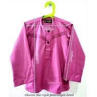PRELOVED Al Hera Boy's Kurta/ Top/ Baju Raya/ Magenta/ Teluk Belanga