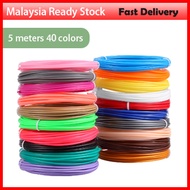 (40 colors) 5m PLA 3D Printing Filament Material for 3D Pen 1.75mm Refills