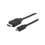 Manhattan High Speed HDMI Cable &amp; Ethernet HEC ARC 3D 4K HDMI (Male) to MICRO (Male)
