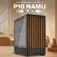 # ZALMAN P10 NAMU - Mid Tower mATX T.G PC Case With Wooden Elements Design # [ BLACK / WHITE ]