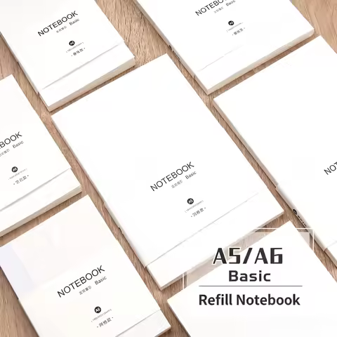 Hobonichi A5/A6 Refill Inserts, 100gsm Grid, Blank & Lined Paper for Planner Notebook, A5/A6 Noteboo
