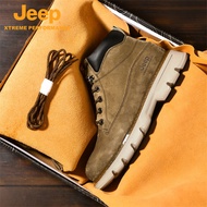 Jeep High Top รองเท้า Martin กันน้ําสําหรับผู้ชายและผู้หญิงขนาดใหญ่ Workwear รองเท้ากลางแจ้งรองเท้าส