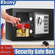 [SG SELLER LOCAL STOCK] Key and Electronic Security Safe Box Digital Deposit Box for Home Office Hotel Business Lock Box for Cash Jewelry Storage (Black )