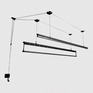 Adjustable Clothes Drying Rack Hand Crank Balcony Clothes Drying Rack Three Rods Clothes Rack Quilt 