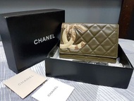 正品Chanel 小羊皮康朋中夾