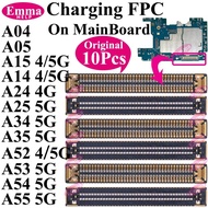 JDT 10pcs Original Charging Port FPC Connector For Samsung A04 A05 A14 A15 A24 A25 A34 A35 A52 A53 A