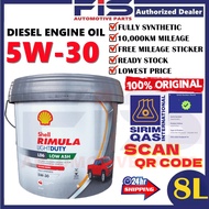 FIS Original Shell Engine Oil 5W30 Rimula LD6 Low ASH Diesel Engine 8Liter Light Truck Hilux 4WD Min